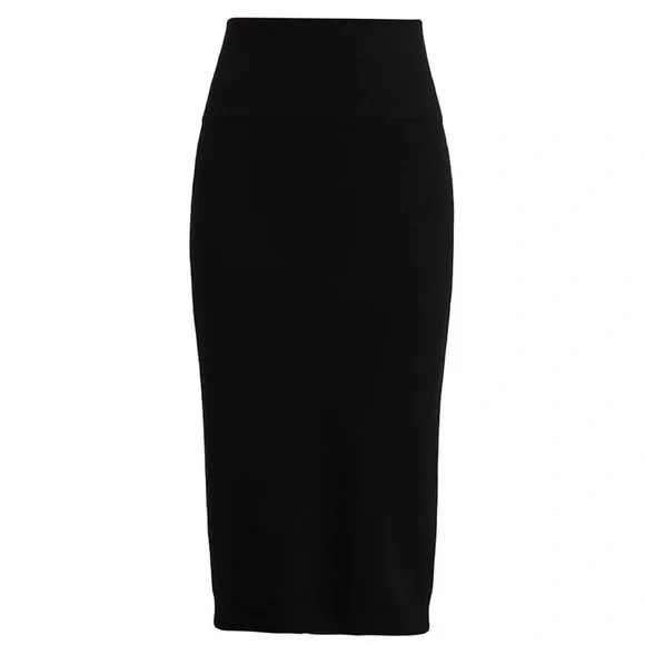 CALVIN KLEIN Black Knit MIDI Skirt - Picture 2 of 5